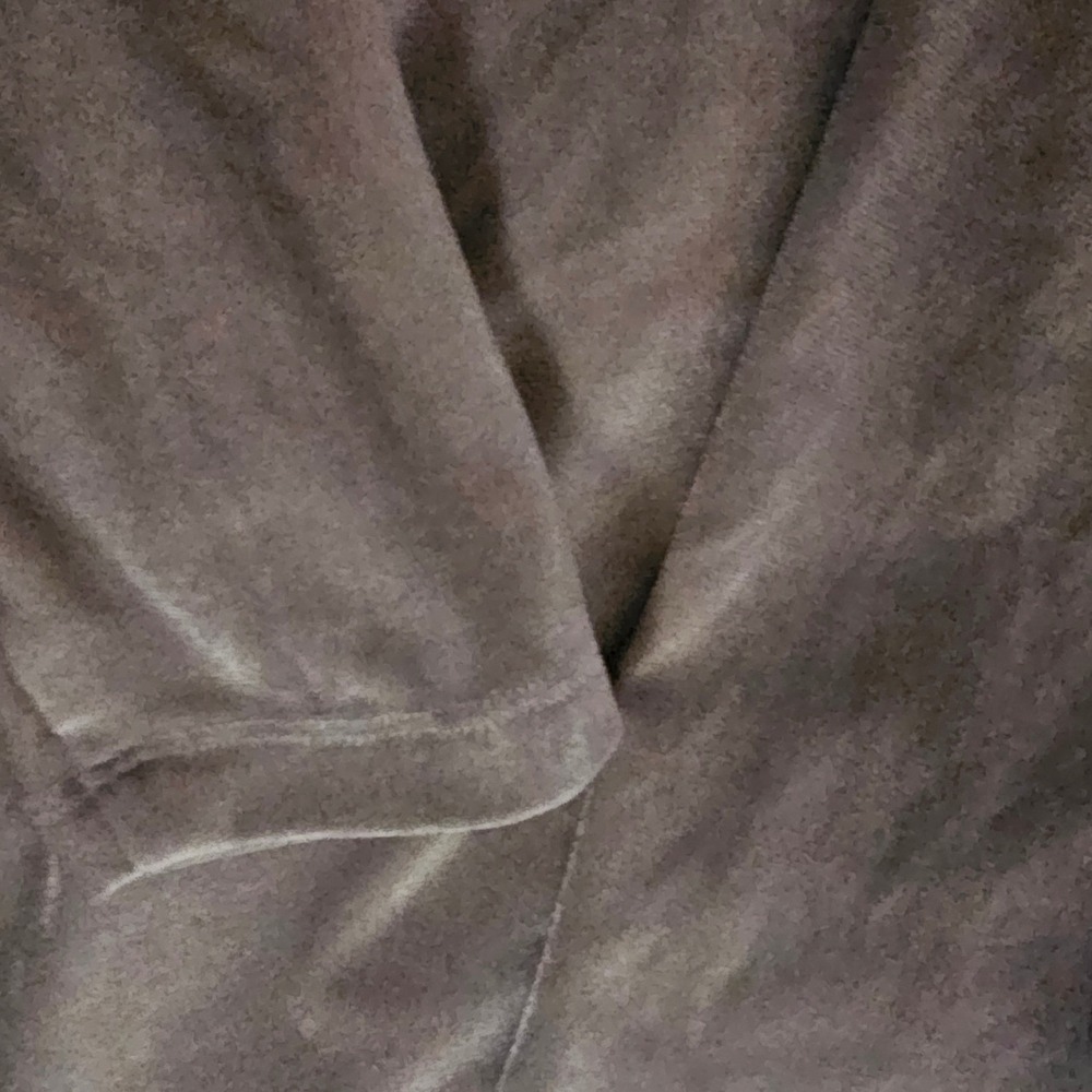 Old Navy Girls Silver Gray Velvet Long Sleeve Dress Size M 8 Pockets Bow Neck - Picture 3 of 10